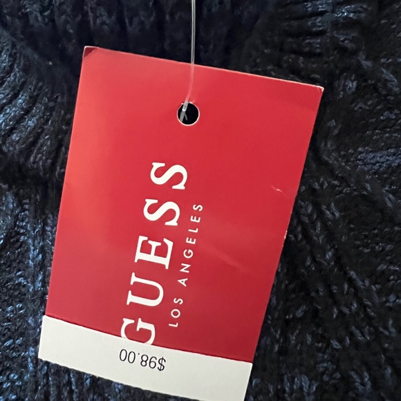 NWT GUESS Men's Ron Turtleneck Knit Sweater Size XL Black Blue Marbled MSRP $98 - Picture 10 of 14